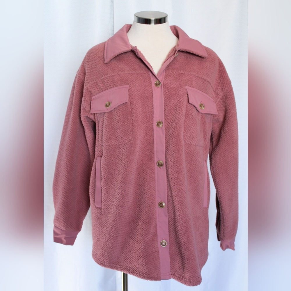 Thread & Supply Pink Textured Shacket – XS (Fits S/M)